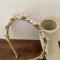Green Floral Wrapped Headband