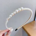 Double Row Artificial Pearl Medium Flower Headband