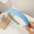 Light Blue Wide Sponge Headband