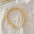 Yellow Pleated Headband