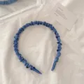 Dark Blue Pleated Headband
