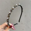 Round Artificial Pearl Rhinestone Headband