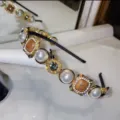 Baroque Full Rhinestone Pearl Square Headband