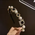 Square Artificial Pearl Heavy Craft Headband