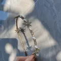Seven-Pointed Star Artificial Pearl Headband