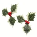 Set da 5 Fiori / Bianco Rosso Ciliegia