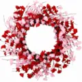 Rood en Roze Winterjasmijn Krans / 48x48cm