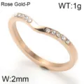 Maat 6 / V-vormige Golfstijl (KR82470-GC) / Roségoud