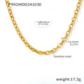 Gold Knochenform Schlüsselbeinkette (P992)
