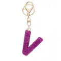Buchstabe V / Lila Strass