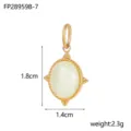 Light Color Natural Stone Pendant (FP28959B-7) / 1.8cmx1.4cm / Gold
