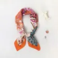 Olieverfschilderij met oranje rand