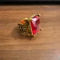 Gold-Red Rhinestone