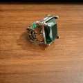 Silver-Green Rhinestone