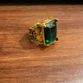 Gold - Green Rhinestone