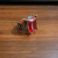 Silver-Red Rhinestone