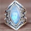 Taglia 6 / Blu Trasparente Argento Antico
