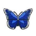 Blue And Black 3D Butterfly Style (F018)
