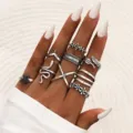 Ensemble 9 Pièces Étoile de Mer Serpent Fleur / Argent Rétro
