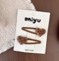 Clips BB / Lot de 2 / Cœur à Pois