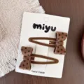 Clips BB / Lot de 2 / Nœud à Pois
