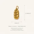 Challah Bread Pendant / Gold Challah Bread