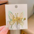 Gold Butterfly Side Clip