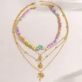 Collana a Strati Stella Marina Palma Ceramica Morbida (A-775)