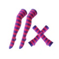 Set / Wide Stripe Rose Red and Purple