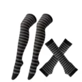 Set / Narrow Stripe Black and Gray