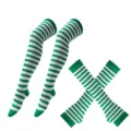 Set / Narrow Stripe White and Green