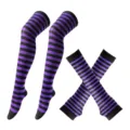 Set / Narrow Stripe Black and Dark Purple