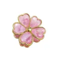 Goldrand Herz Blume (8cm Goldrand Herz Blume) / Rosa
