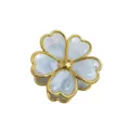 Goldrand Herz Blume (8cm Goldrand Herz Blume) / Blau