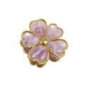 Gold Trim Heart Flower (8cm Gold Trim Heart Flower) / Purple