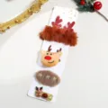 Brown Hair Tie & Clip 4-Piece Set / Four-Piece Set