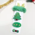 Green Hair Tie & Clip 4-Piece Set / Four-Piece Set