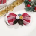 Silver Thread Bow Duckbill Clip