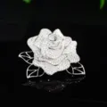 B-4-14 Silver Flower Style / 3.2*4.3cm