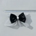 Black Satin Gray Mesh Style (W143-8)