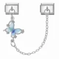 Blue Butterfly Gradient Rhinestone Style