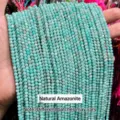 2mm, Pack of 180 / Faceted Natural Amazonite