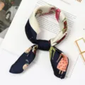 Small Square Scarf (#59) / 50x50cm / Navy Blue Oliver
