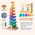 Arbre Musical avec Support Supérieur - Boîte de Couleur (12 billes de 2 cm)