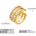 Clip Orecchio Zirconia Tripla (Singolo) / Oro (F420)