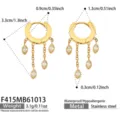 Stile Nappina Strass Goccia d'Acqua (F415) / Oro