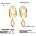 Pietra di Vetro Tagliato Bianco (F339) / Oro