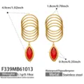 Pietra di Vetro Tagliato Rosso (F339) / Oro