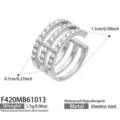 Clip Orecchio Zirconia Tripla (Singolo) / Argento (F420)