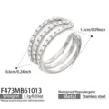 Clip Orecchio Zirconia Tripla (Singolo) / Argento (F473)